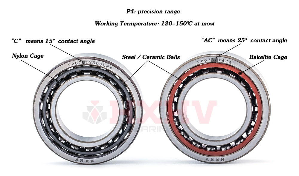 7008AC 7009AC 7010AC 7011AC 7012AC HXHV single row angular contact bearing